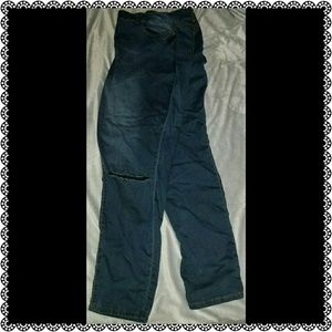 Plus Size Ashley Stewart Slit Knee Skinny Jeans