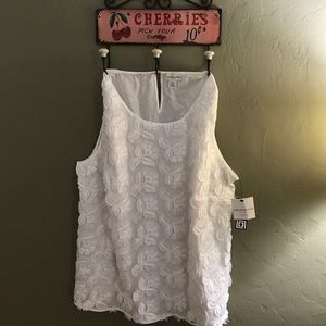 NWT 3x Liz Claiborne Top Embroidered Flowers
