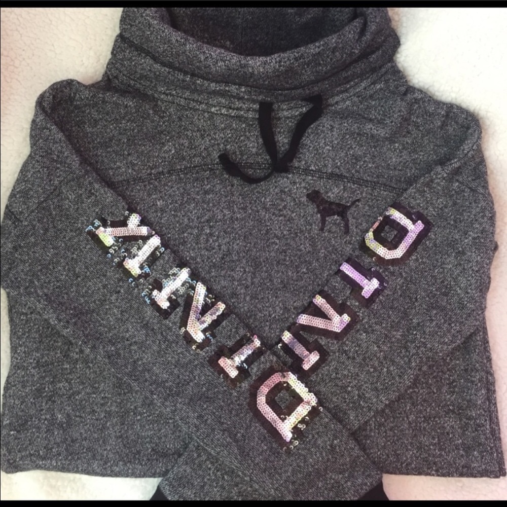 VS PINK bling cowl neck