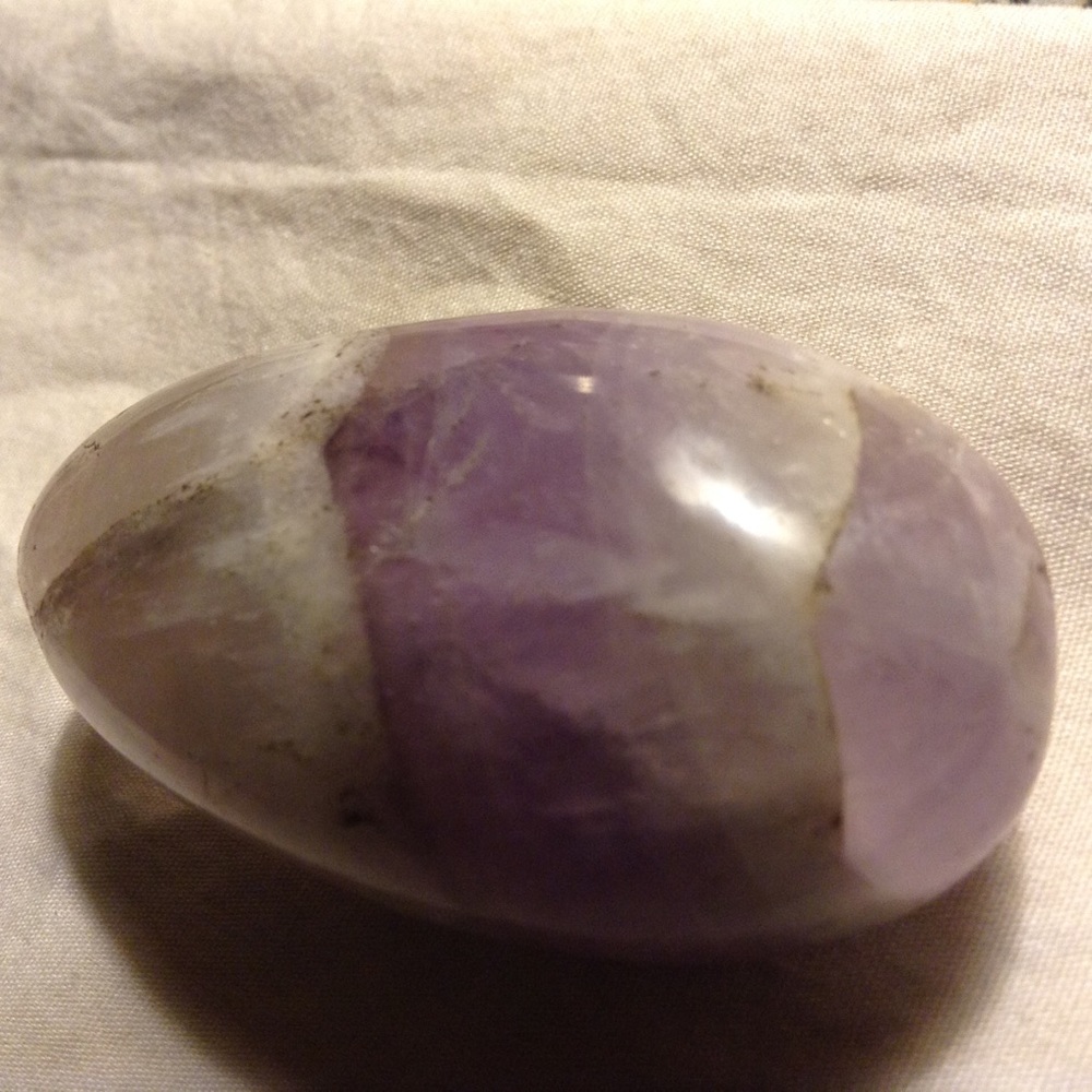 **No Longer Available**Chevron Amethyst Palm Stone