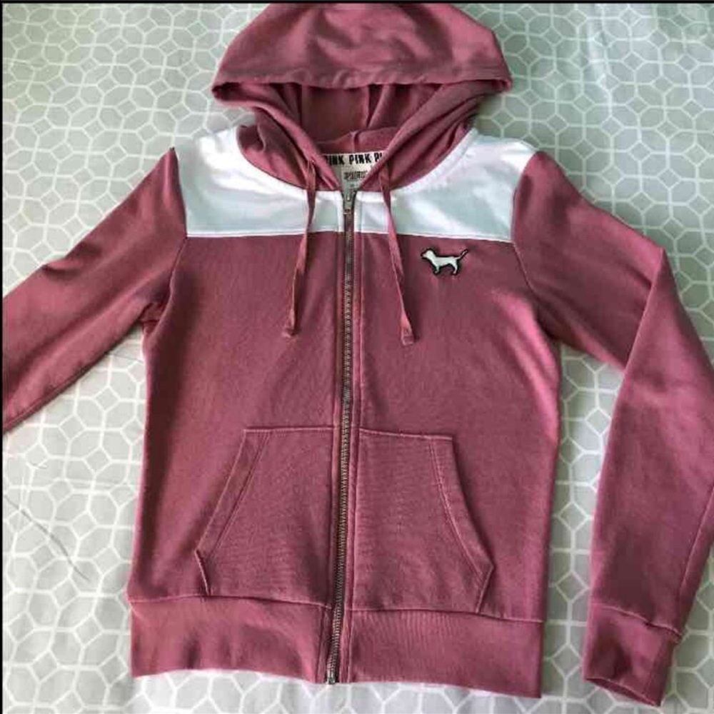 VS PINK begonia full zip hoodie