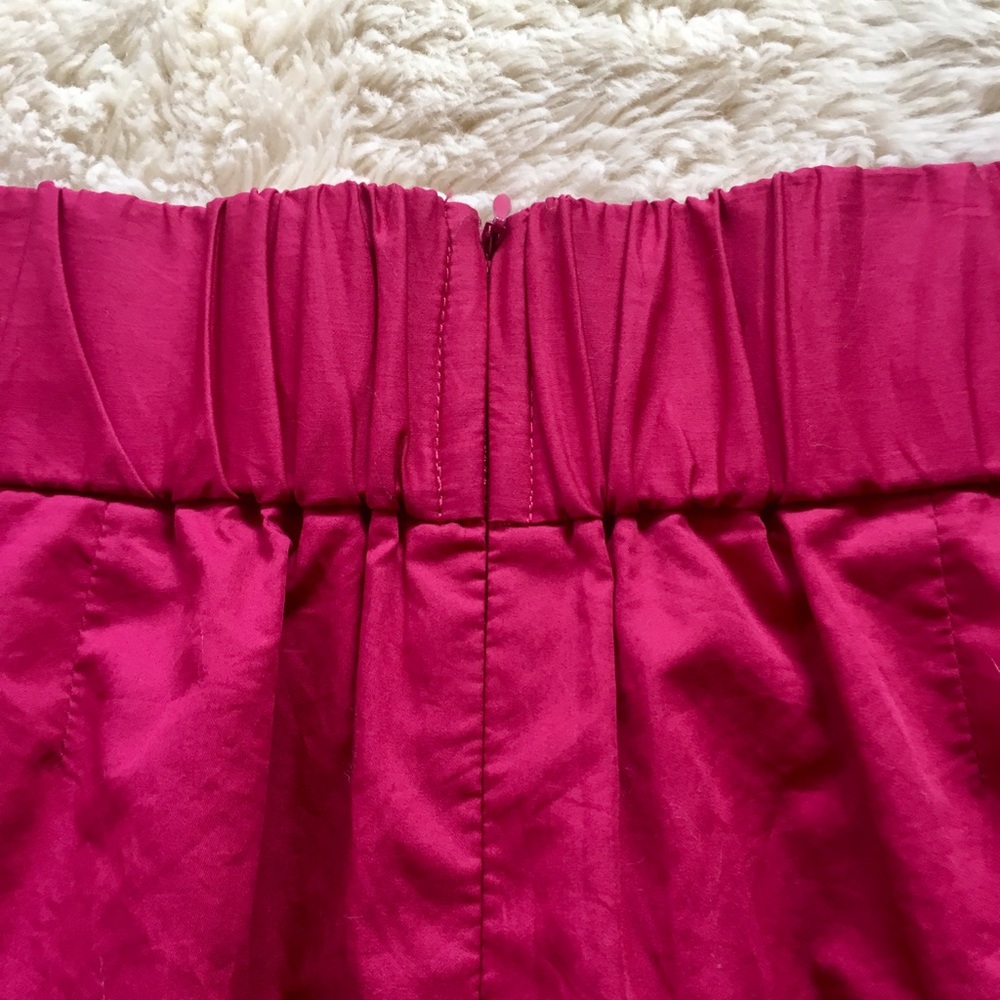 Banana Republic Pink Cotton Ruched Waist Skirt szL - Picture 5 of 5