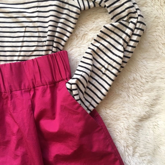 Banana Republic Pink Cotton Ruched Waist Skirt szL - Picture 2 of 5