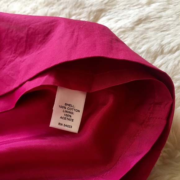 Banana Republic Pink Cotton Ruched Waist Skirt szL - Picture 4 of 5