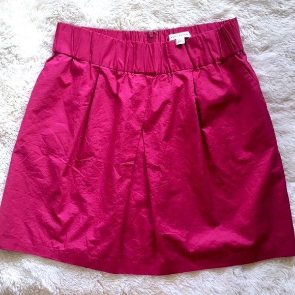 Banana Republic Pink Cotton Ruched Waist Skirt szL - Picture 3 of 5