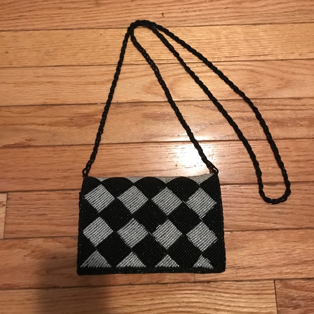 Vintage beaded crossbody bag