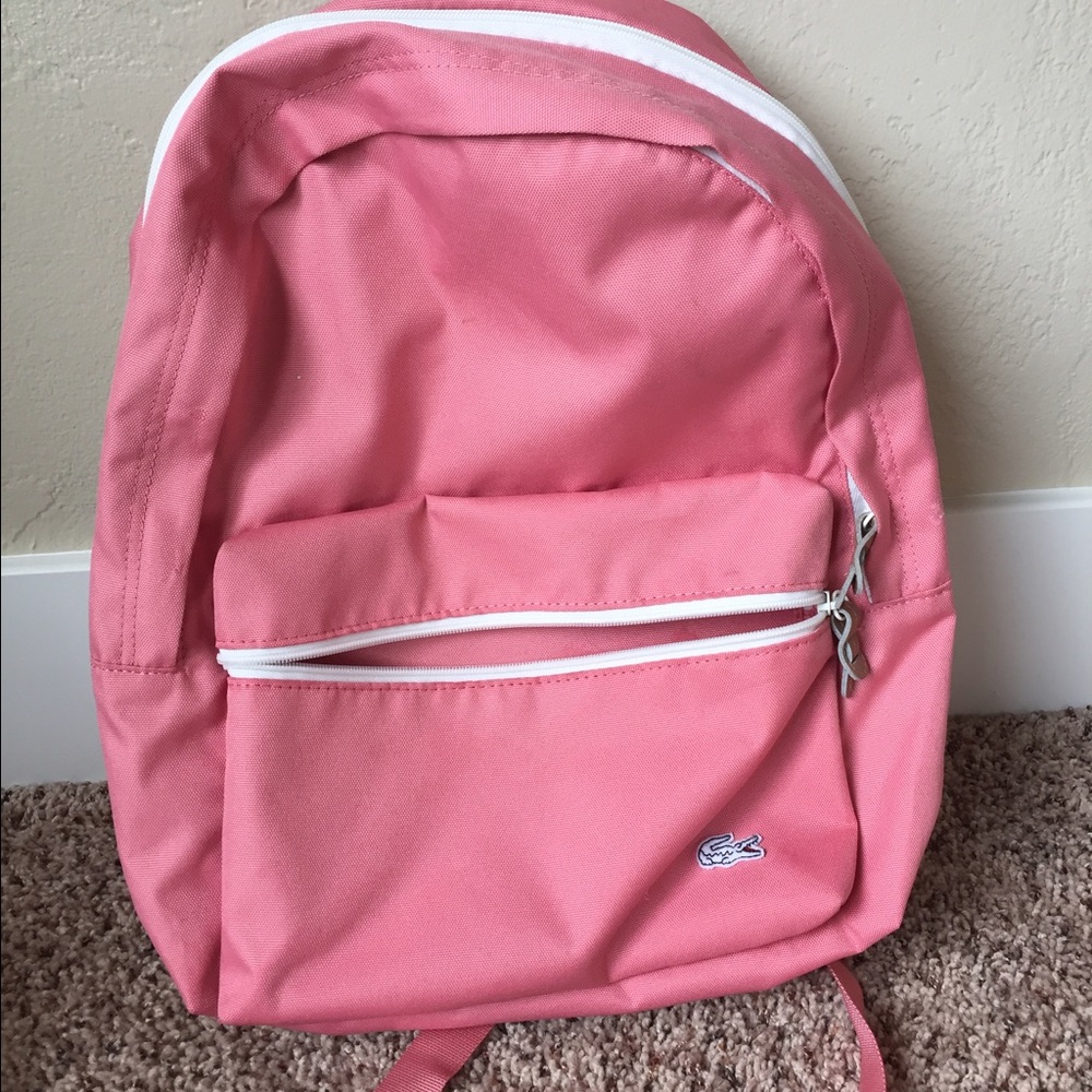 Lacoste pink backcroc pastels backpack