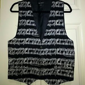 Nwot musical pattern vest