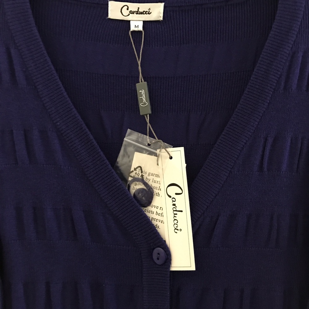 ๐๐COBALT BUTTON DOWN SWEATER, V NECK - Picture 2 of 5