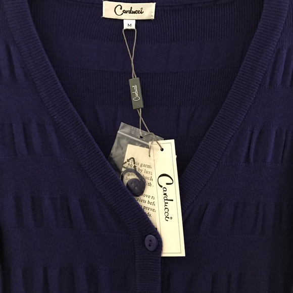 💙💜COBALT BUTTON DOWN SWEATER, V NECK - Picture 2 of 5