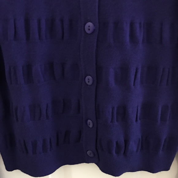 💙💜COBALT BUTTON DOWN SWEATER, V NECK - Picture 5 of 5