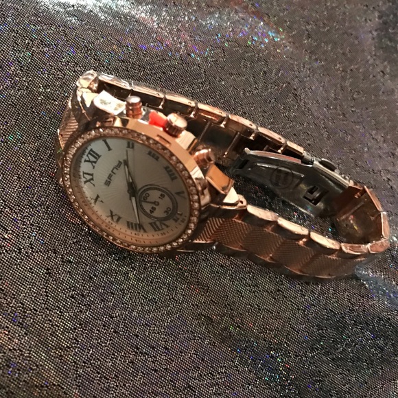 SFNY Gold Diamond crusted watch