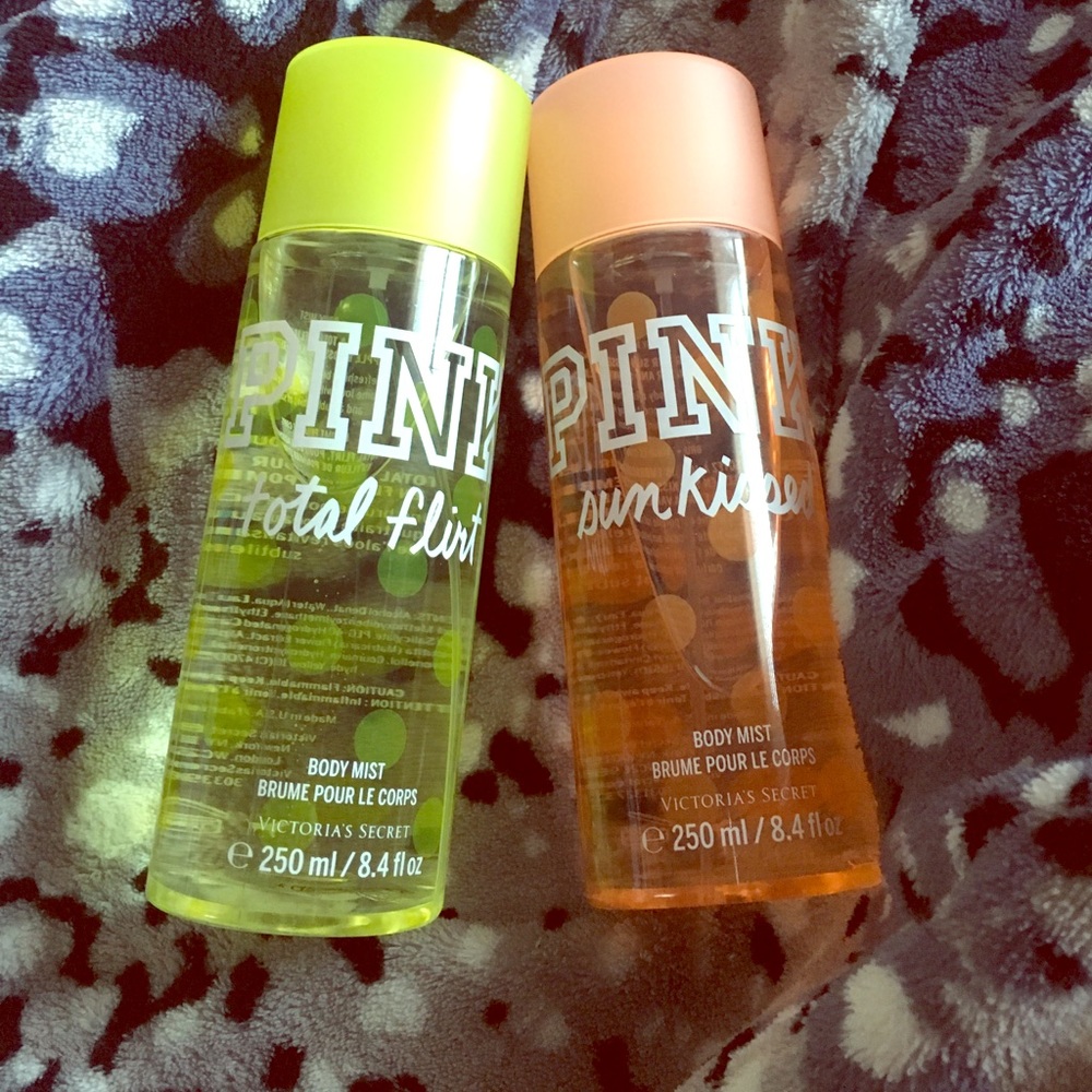 2 PINK BODY MISTS
