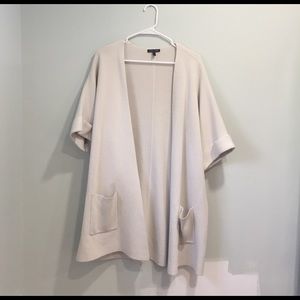 Eileen Fisher Cuffed Sleeved Open Sweater