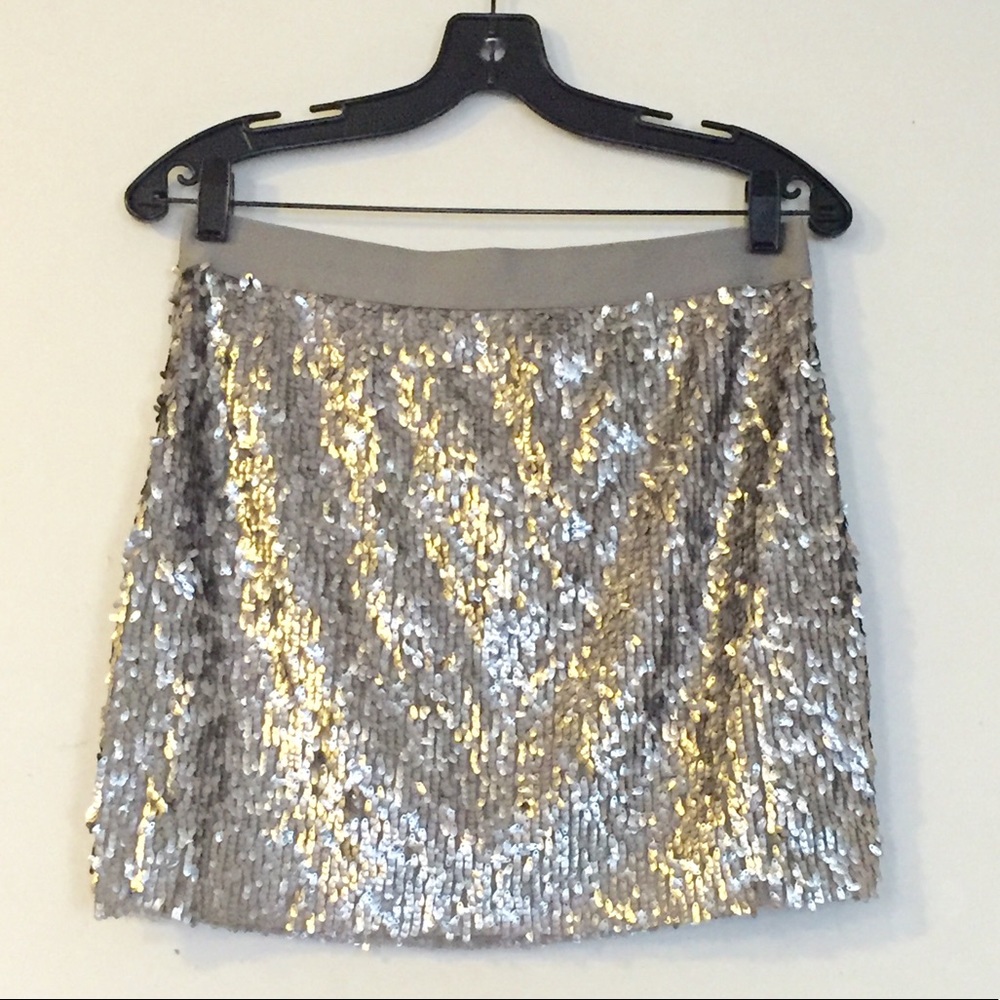 Max Studio Metallic Mini Skirt