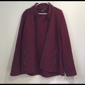 Ibex Wool Coat | Maroon