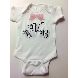 Custom made initial onesie