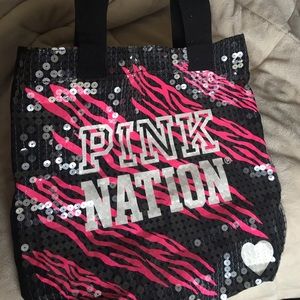 Victoria's Secret pink nation tote bag
