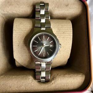 Silver Fossil watch