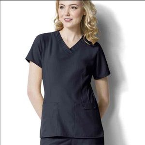 XS navy blue Wonderwink scrub top