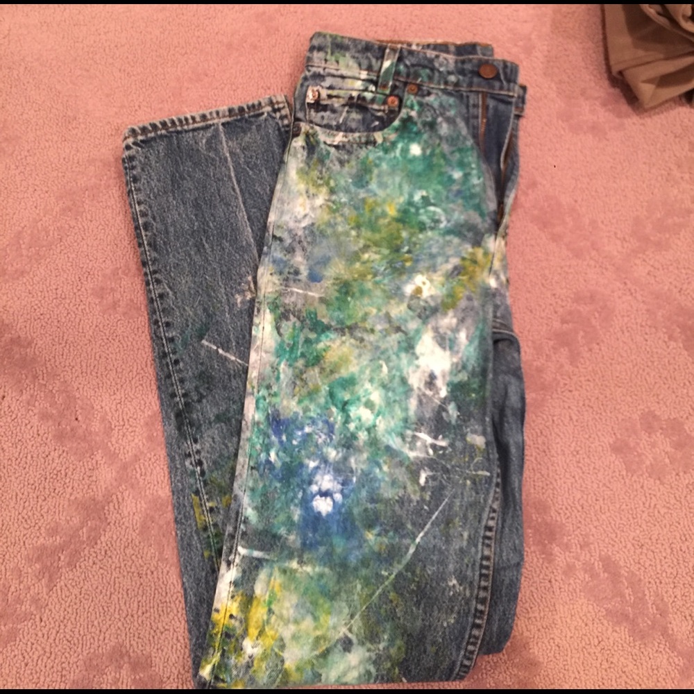 custom rjp painted levi's