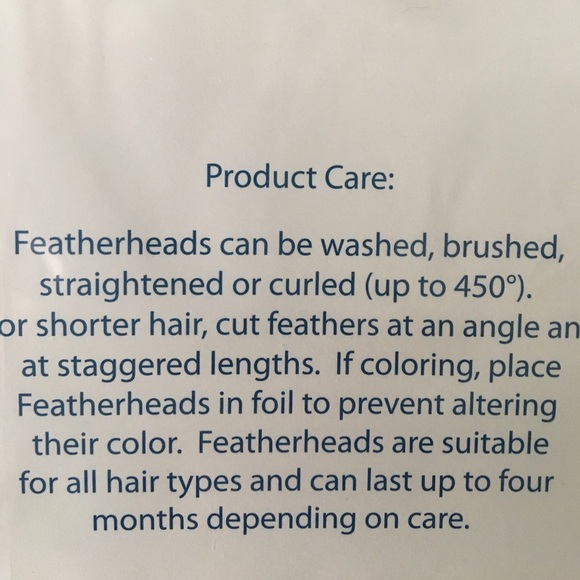 Hair Feathers! Packages of 6 clusters.