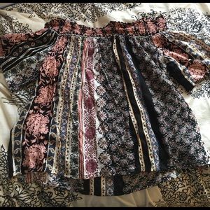 off the shoulder pattern top