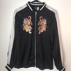 Bomber Jacket with Embroidery