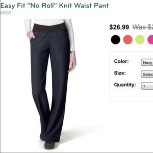 XS navy blue Wonderwink scrub pants