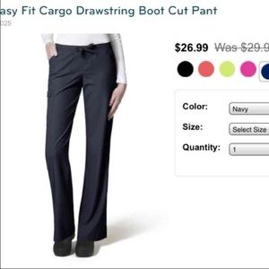 XS navy blue Wonderwink scrub pants