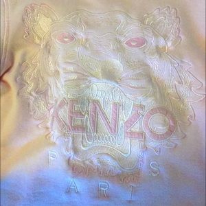 KENZO tiger logo french terry sweatershirt-pink