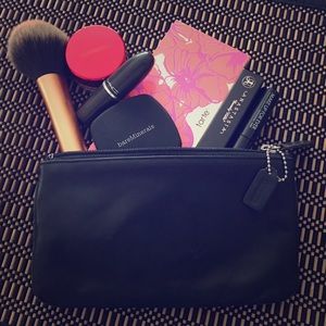 COACH leather cosmetic/jewelry case