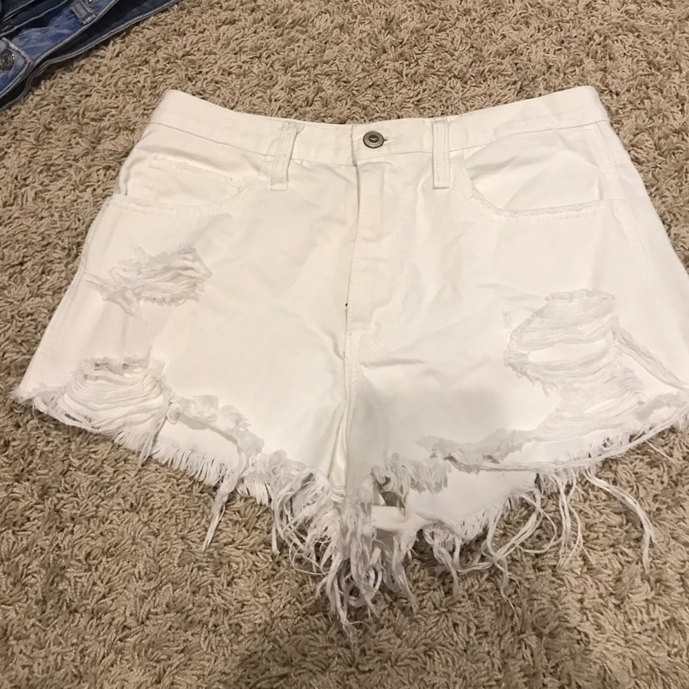 Hollister white shorts