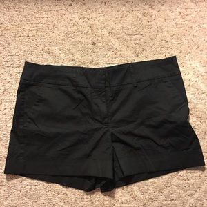 Black dress shorts cuffed