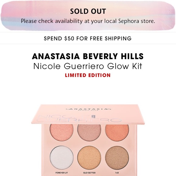 🎉HP🎉 Anastasia BH Nicole Guerriero Glow Kit ABH - Picture 2 of 8