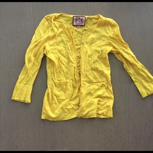 Juicy couture yellow cardigan