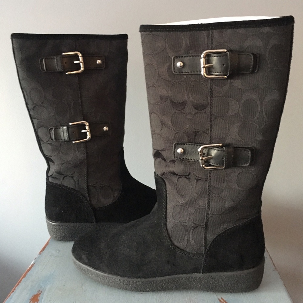 Black coach boots