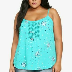 Torrid Size 1 Butterfly 🦋Print Teal Cami