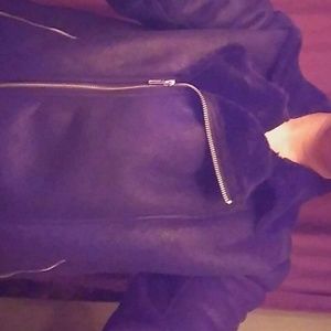 Black motorcycle style jacket XL