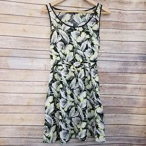 French Connection Keyhole Back Tropical Dress (M)
