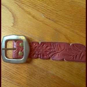 Lucky Brand Floral brown leather Belt