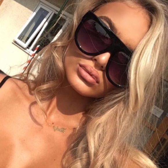 🌸 Last 1 "Hi Pretty" Sunglasses Flattop Aviators - Picture 7 of 8