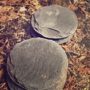 Set of 4 slate coasters