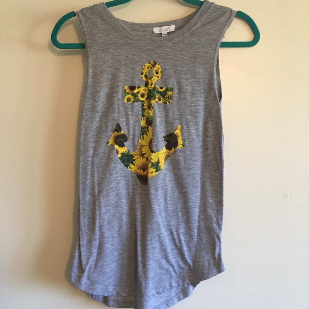 Sunflower print ⚓️ muscle shirt✨