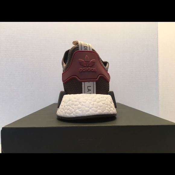 Adidas NMD R1 Olive Maroon - Picture 2 of 4