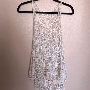 White beach cover up