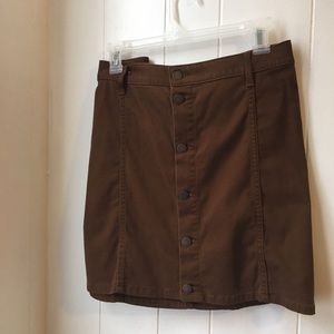 Button Up Fitted Skirt