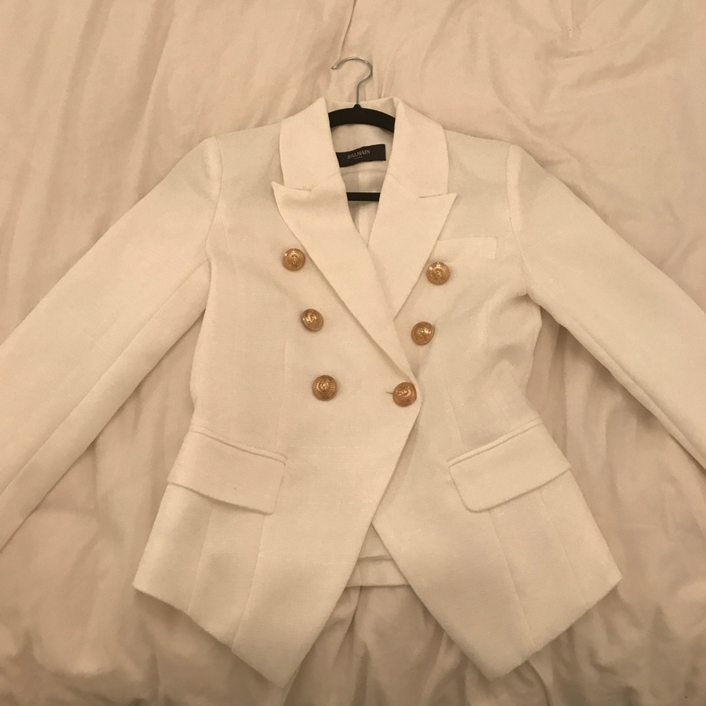 Balmain jacket / blazer white size S /38