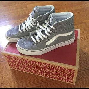 Frost Grey Canvas High Top Vans