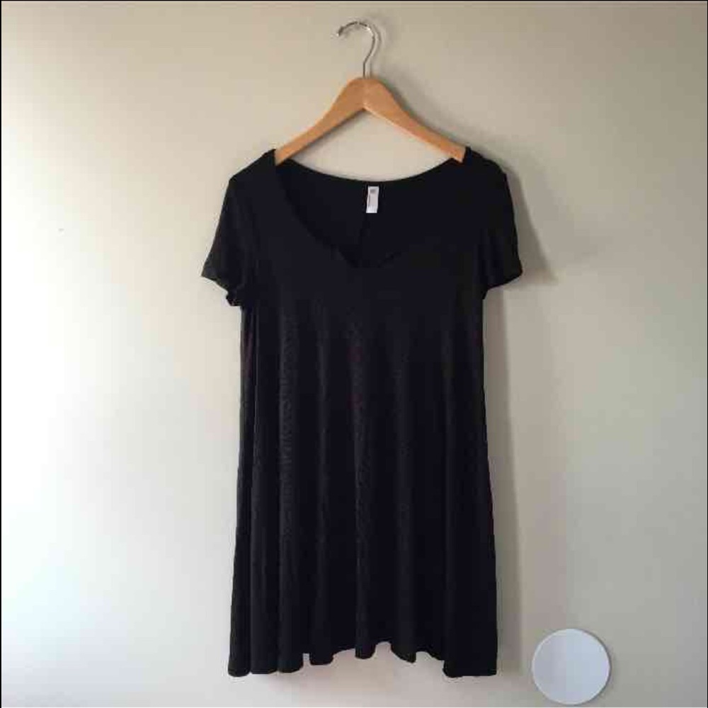 American apparel babydoll black dress